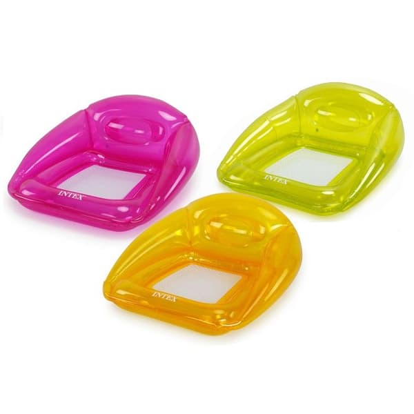 Uppblåsbart fåtölj - INTEX - Candy - Rosa - Nät - Bekväm och trendig