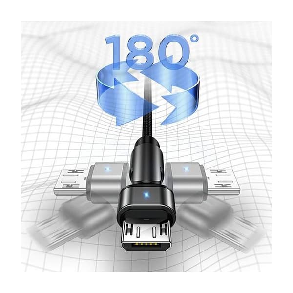 USAMS MicroUSB-kabel 1m Snabbladdning Grön
