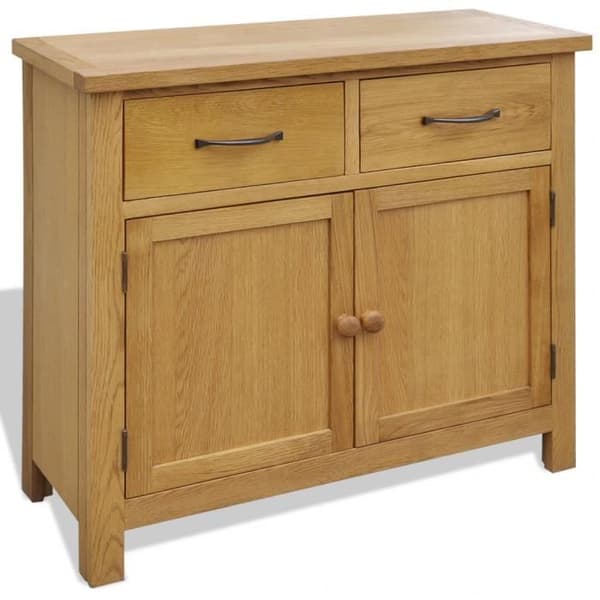 vidaXL Buffé 90 x 33,5 x 83 cm Massivt ekträ