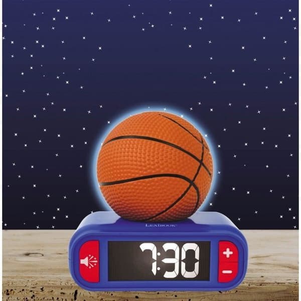 Digital väckarklocka Lexibook 3D basketboll nattlampa