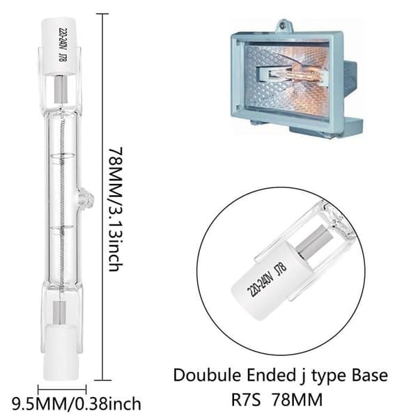 Eko-halogenampull (R7S J78) - EKSAVE - Eksave - 2100 lm (motsvarar 200W) - 2700K varm vit - 2000h