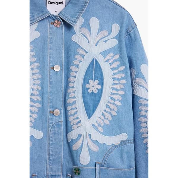 Jeansjacka dam Desigual Border - blå