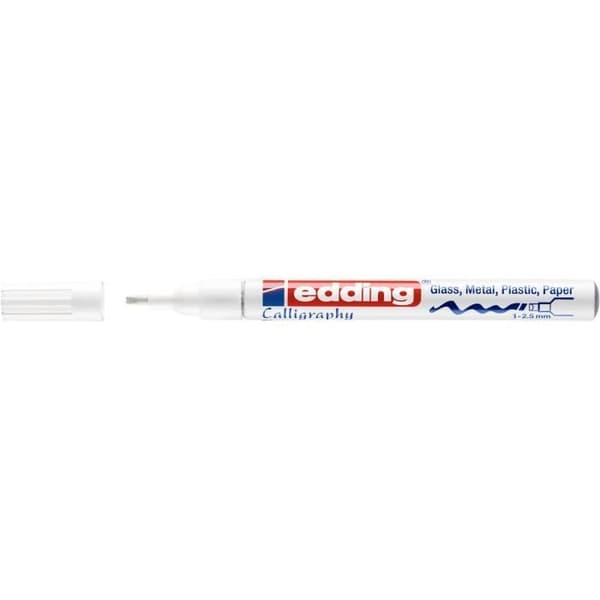Målarpenna glänsande - EDDING - 753 vit 1-2,5 mm - Fin - Opaque - Oföränderlig