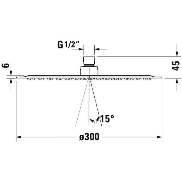 DURAVIT Universal rund takdusch 30 cm krom