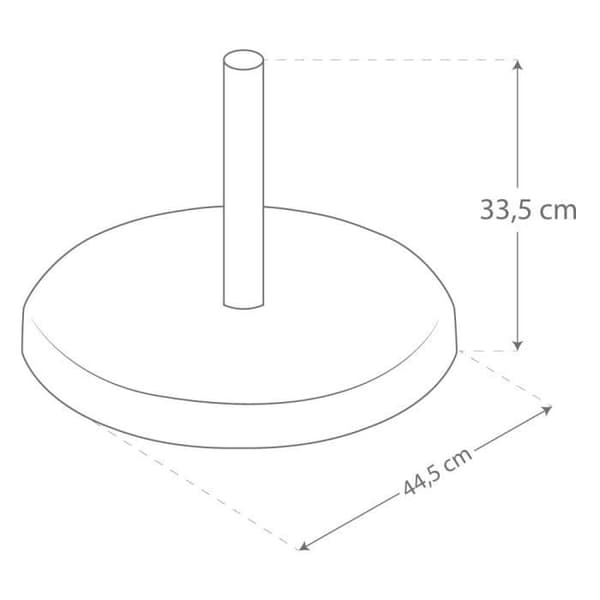 Parasolstöd - Aktive - Cirkulär - Polyresin - 10 kg - Elegant svart design