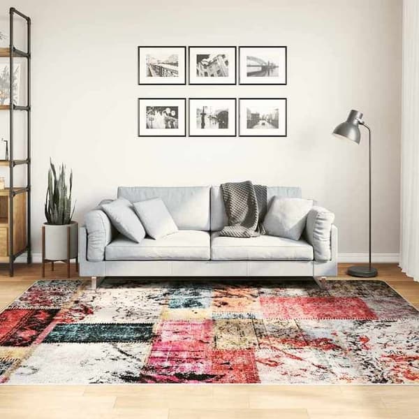 vidaXL Tvättbar Patchworkmatta 160x230 cm flerfärgad 337967