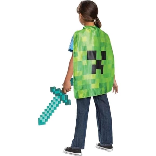 Kostym - DISGUISE - Minecraft - Diamantsvärd - Creeperkappa - Mix 3-99 år