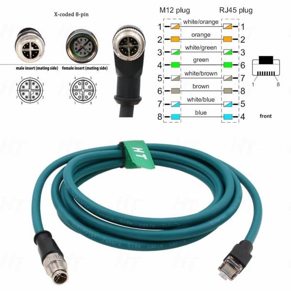 Switch - Ethernet-nav - Hangton-injektor - M12-8P-X-kodning