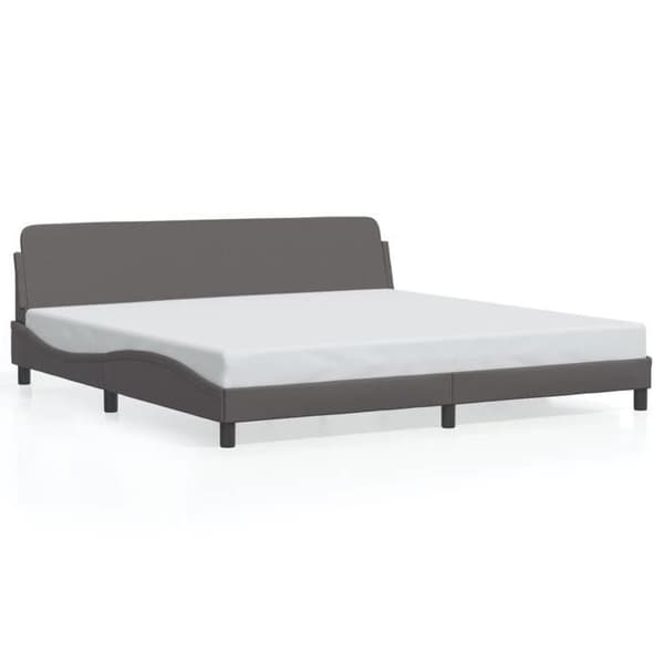 vidaXL Dover sängram grå 200x200 cm konstläder 373261