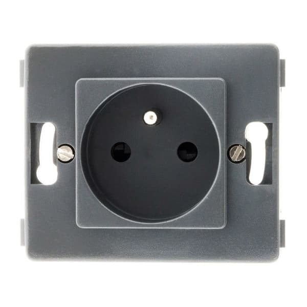 Prise 2P+T 16A Venus composable - svart - Zenitech