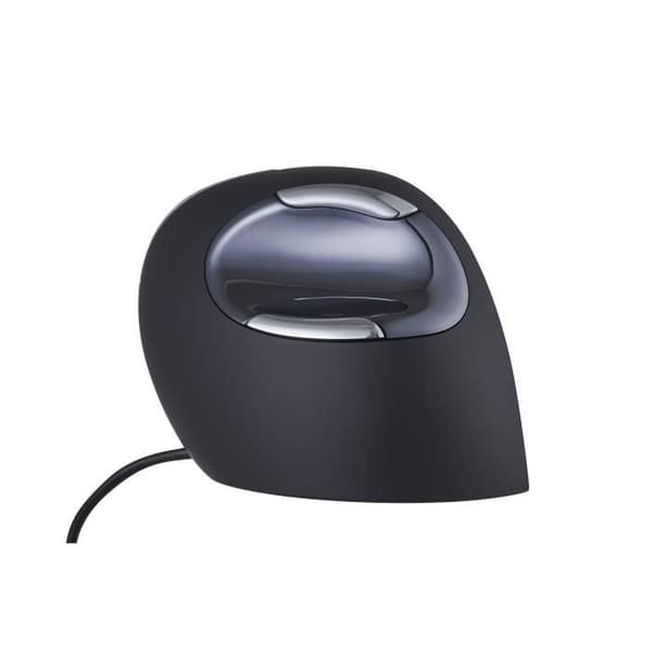 Vertikal Mus - EVOLUENT - VerticalMouse D - Ergonomisk - Trådad - Svart/Silver