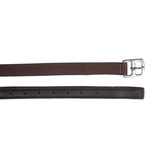 Horka nylon stigbygelläder - brun/silver - 125 cm