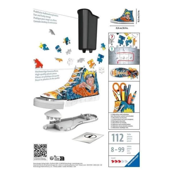 3D-pussel - Ravensburger - Naruto Sneaker - 108 bitar - Blå