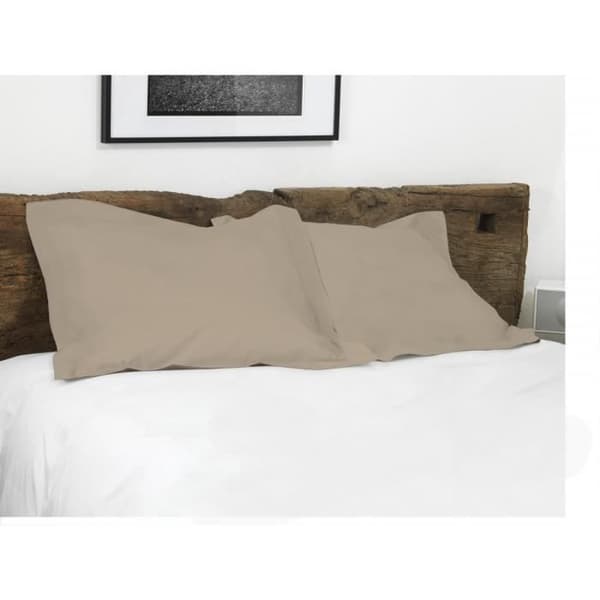 Set med 2 rektangulära örngott 100% bomull - Beige - 50x70 cm