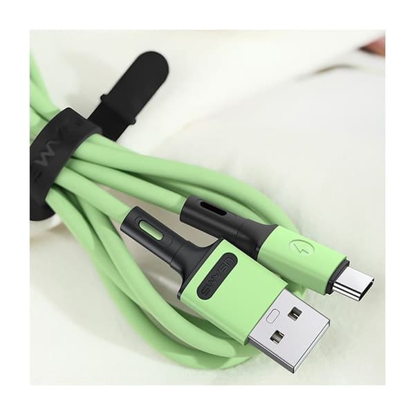 USB-C-kabel USAMS 1 m, snabb laddning, grön