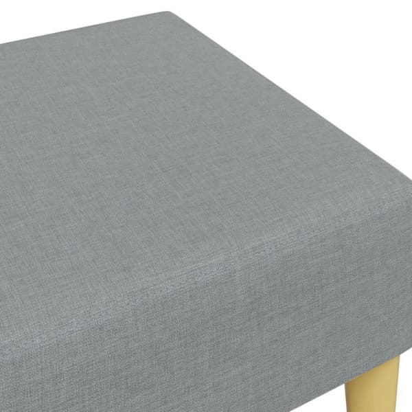 Fotpall - Ljusgrå - 77x55x31 cm - Hållbart tyg - Modern design