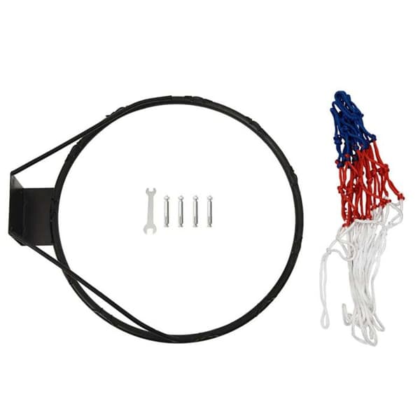 Basketbollring - vidaXL - 39 cm - Stål - Svart - Väggmontering