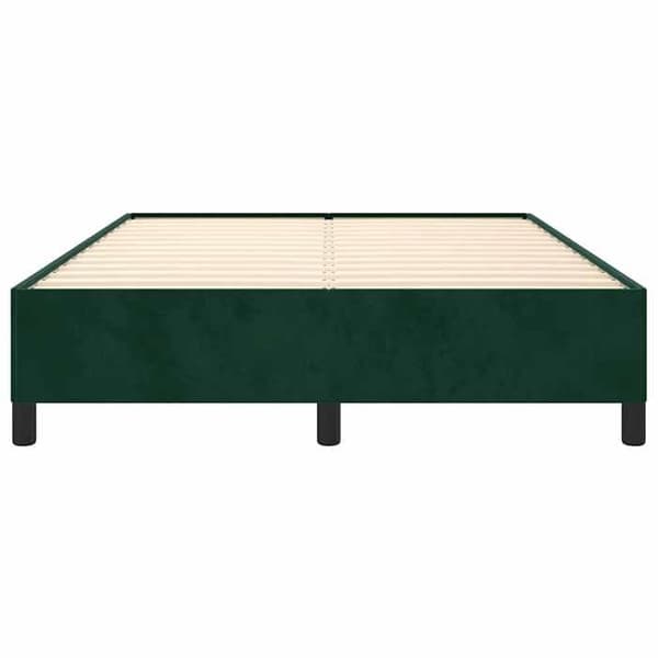 vidaXL Sängram utan madrass mörkgrön 140x190 cm sammet 347321