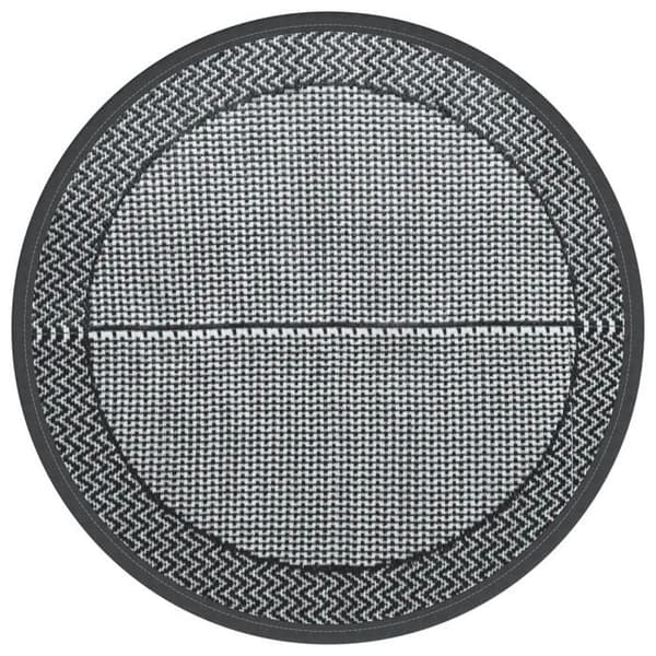 Utomhusmatta - vidaXL - Rund - 200 cm - Grå - Syntetisk