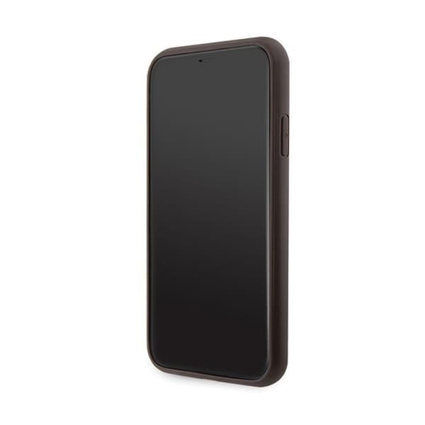 Mobilskal - Guess - iPhone 11 - Brun - Metallogotyp - Hård