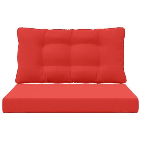 vidaXL Utomhussoffkudde 2 st Röd Polyester, Modern skumkudde för utomhus 900903