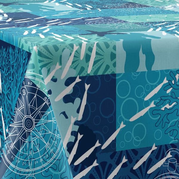 Nemo rektangulär fläckavvisande duk 150 x 200 cm - polyester blå/turkos