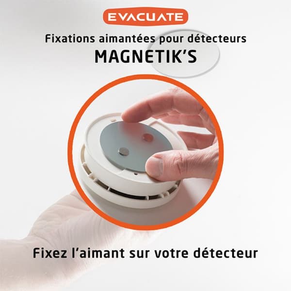 Magnetiska fästen för rökdetektor - 70mm