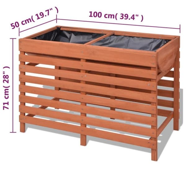 vidaXL Planteringskärl 100x50x71 cm Trä