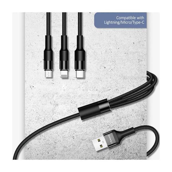 USB-C-kabel 1,5 m 2 A - snabbladdning, flätad