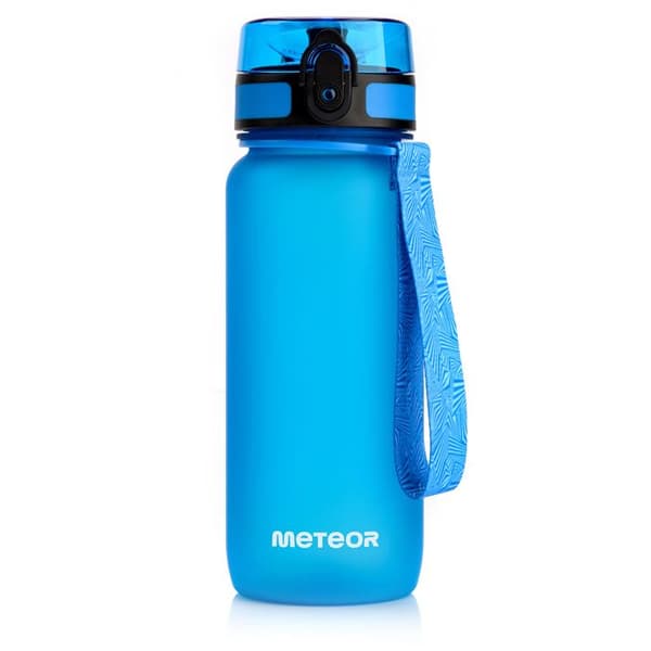 Sportflaska METEOR - 650 ml - avtagbart filter - halkfri - Blå