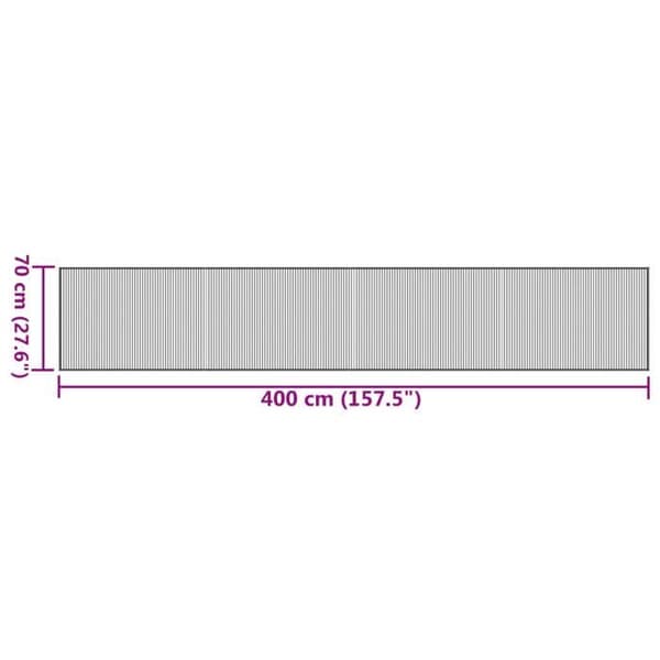 vidaXL Rektangulär matta svart 70x400 cm bambu, vardagsrumsmatta, köksmatta, rektangulär matta, sovrumsmatta till 376882