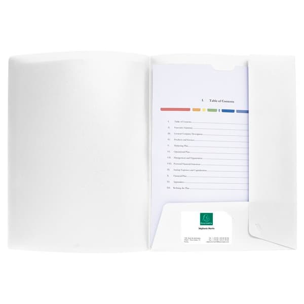 Exacompta 30x Presentationsfickor PP mjuk Krea Cover A4 Vit 43008E