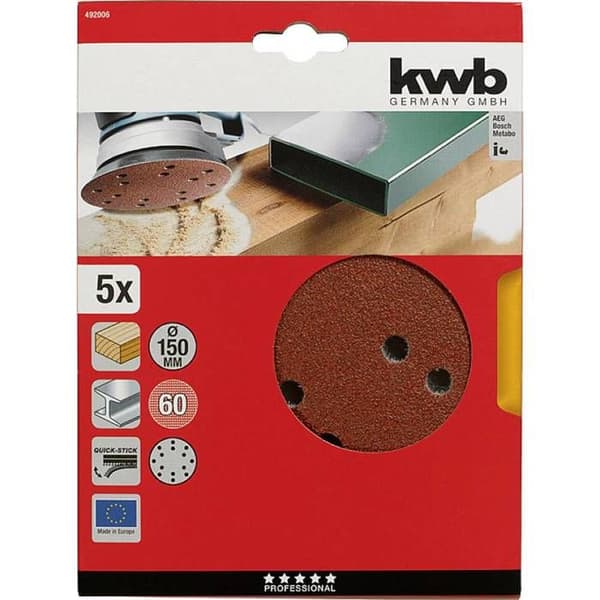 kwb 492006 Slipskiva Diameter 150 mm 5 st(ar)