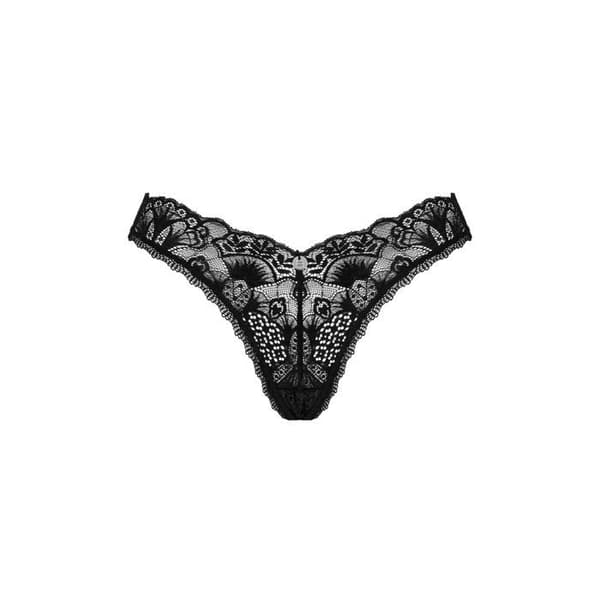 Spetssträng - OBSESSIVE - Donna Dream - Svart - Fin spets - Elastisk