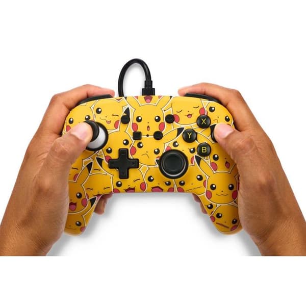 Spelkontroll - Pikachu - Känslor - Trådad - Vit - Gul