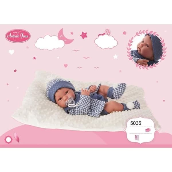 Docka - RN PIPO - 42 CM - Speciellt Tyg - Rosa - Mix