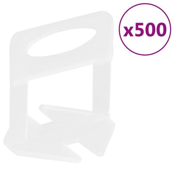 Kakelutjämningssystem 250 kilklossar 500 klipp 2 mm