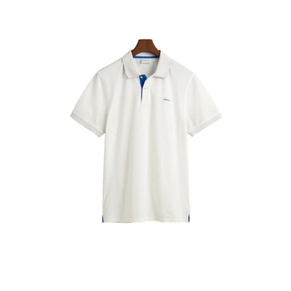 Polo Gant Herr Kontrastkrage Vit