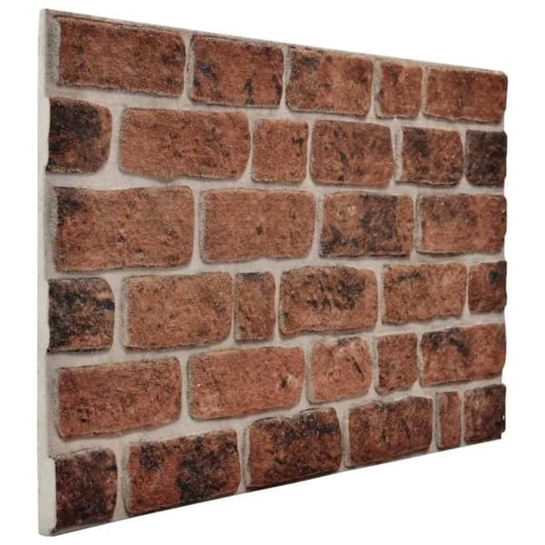 vidaXL 3D-väggpaneler Mörkbrun tegeldesign 10 st EPS 332923