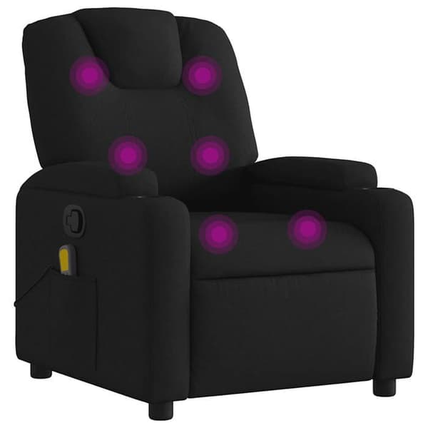 vidaXL Svart tyg massagestol 3205514