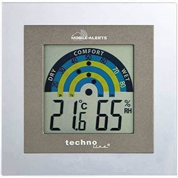 Technoline MA 10230 Extra sensor - Inomhus klimatstation för Mobile Alerts-systemet med genomskinlig ram.