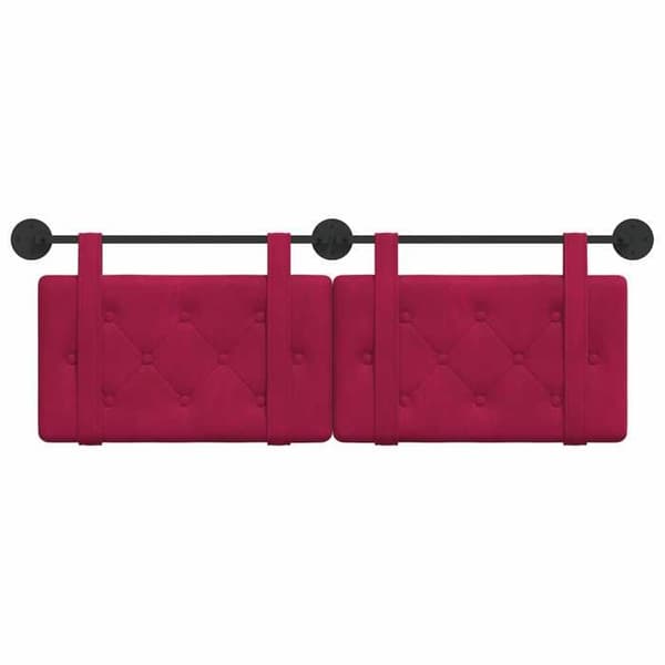 vidaXL Väggmonterad sänggavel Bordeaux Sammet 42031641