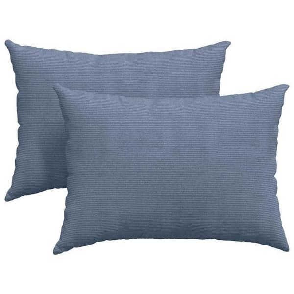 VIDAXL Set med 2 sammetssoffkuddar blå 70 x 50 cm