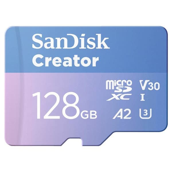 Micro SD-kort - SANDISK - Creator - 128 Go - UHS-II - Hastighet 280 Mo/s