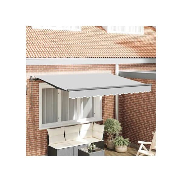Fällbart markisram - vidaXL - Antracit - Metall - 350x200 cm - Fällbar - Utomhusbruk