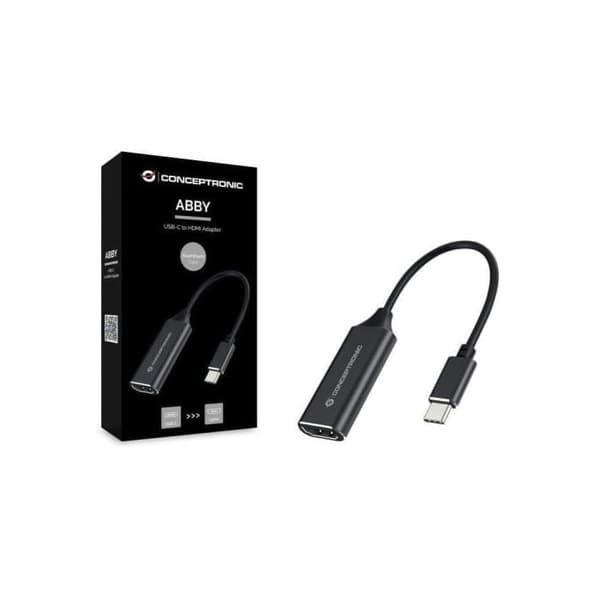USB-hub - Conceptronic - ABBY03B - USB-C - HDMI A - Plug and play - Svart