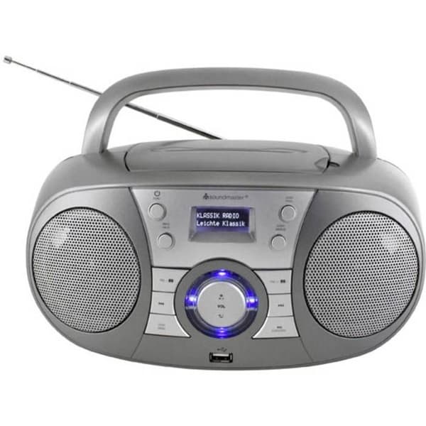 soundmaster SCD1800TI Radio-CD-spelare DAB+, FM AUX, Bluetooth, CD, USB grå