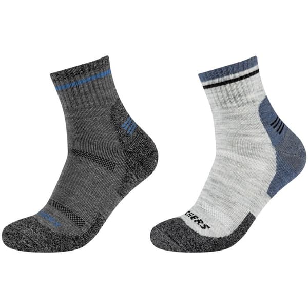 Strumpor Herr, Grå, Skechers 2PPK Herr Trail Ull Kortsockor