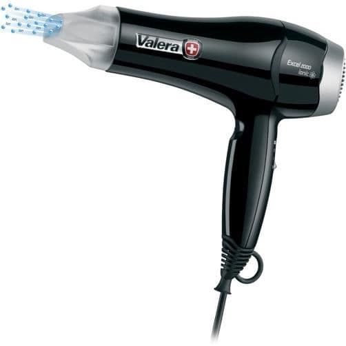 VALERA Excel 2000 jonisk hårtork - 2000W - 2 hastigheter - 6 temperaturer - Koncentratorspets