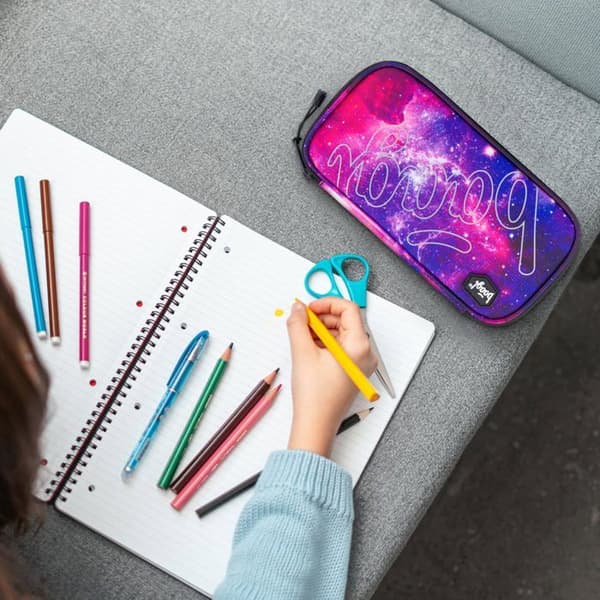Skolväska - BAAGL - Skate Galaxy - Rosa - Dra åt - Hållbara material